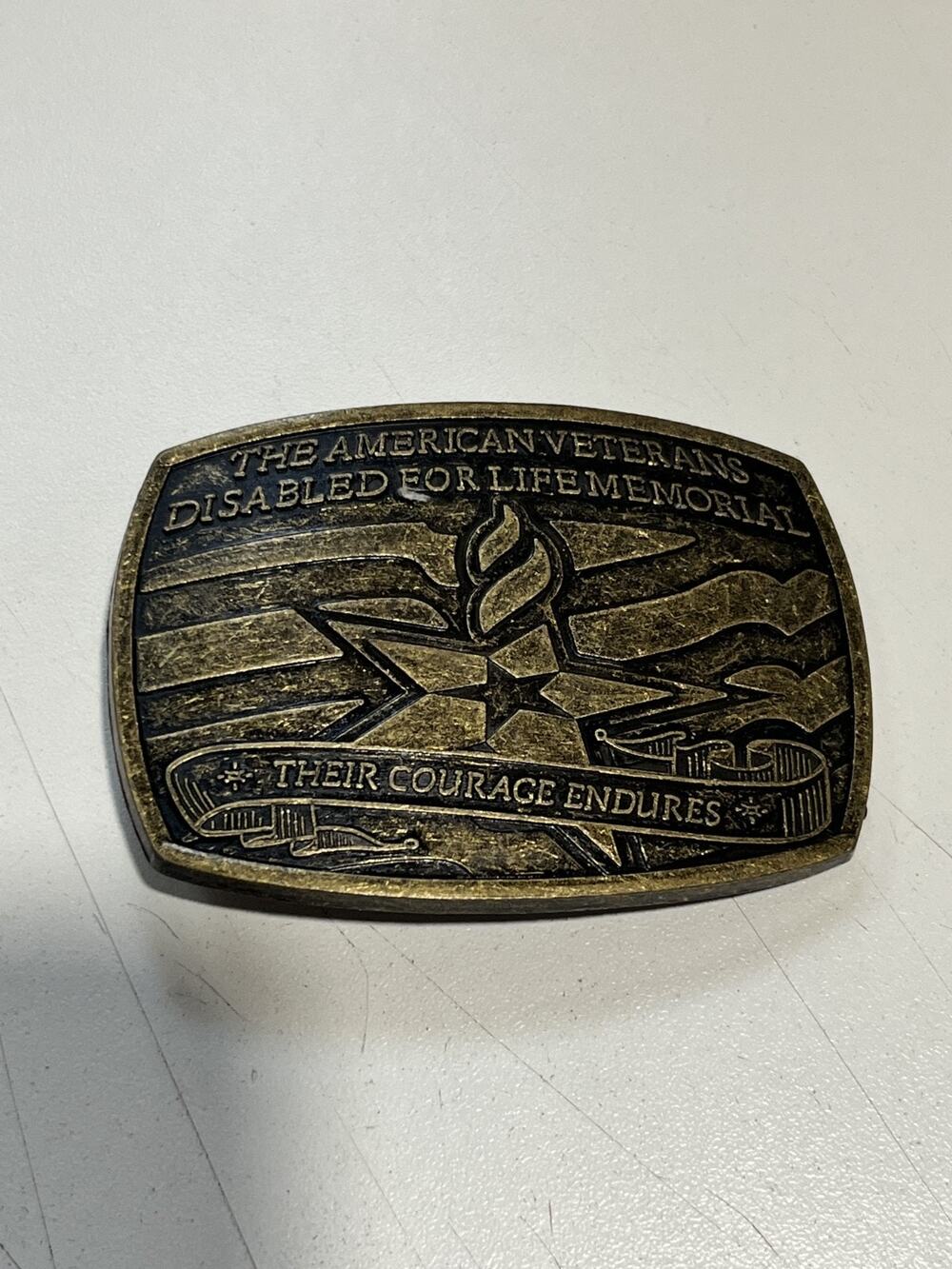 The American Veterans Disabled for Life Memorial Belt Buckle